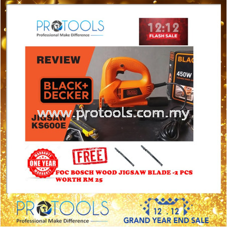 KS600E BLACK & DECKER 450W VARIABLE SPEED JIGSAW foc 2 jigsaw blade Others Johor Bahru (JB), Malaysia, Senai Supplier, Suppliers, Supply, Supplies | Protools Hardware Sdn Bhd