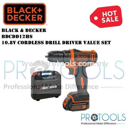 BDCDD12HS 10.8V CORDLESS DRILL DRIVER VALUE SET Drills / Drivers CORDLESS TOOLS POWER TOOLS Johor Bahru (JB), Malaysia, Senai Supplier, Suppliers, Supply, Supplies | Protools Hardware Sdn Bhd