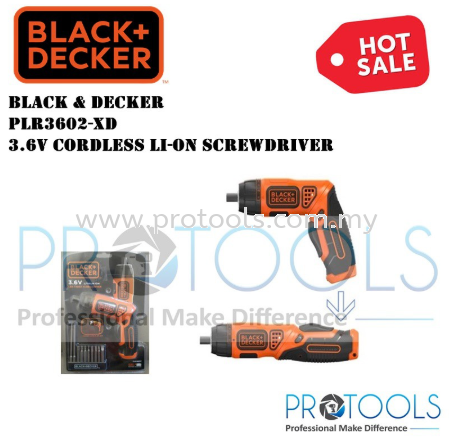 PLR3602-XD BLACK & DECKER 3.6V LI-ON CORDLESS SCREWDRIVER Others Johor Bahru (JB), Malaysia, Senai Supplier, Suppliers, Supply, Supplies | Protools Hardware Sdn Bhd