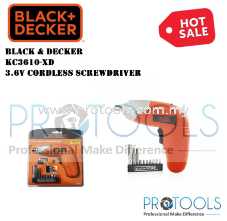 KC3610-XD BLACK & DECKER 3.6V CORDLESS SCREWDRIVER Others Johor Bahru (JB), Malaysia, Senai Supplier, Suppliers, Supply, Supplies | Protools Hardware Sdn Bhd