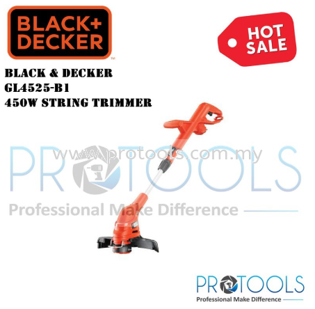 Electric grass trimmer ST4525 / 450 W / 25 cm, Black+Decker - Trimmers