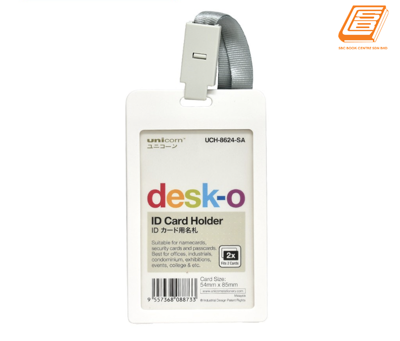 Unicorn - White ID card Holder + Lanyard UCH-8624-SA