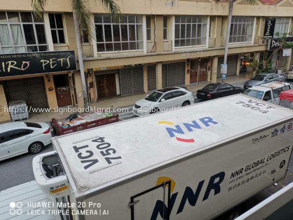 NNR global logistics truck lorry inkjet uv sticker full warping at klang  Stiker Trak Lori Kuala Lumpur (KL), Malaysia Pembinaan, Pasang, Pembekal | Great Sign Advertising (M) Sdn Bhd