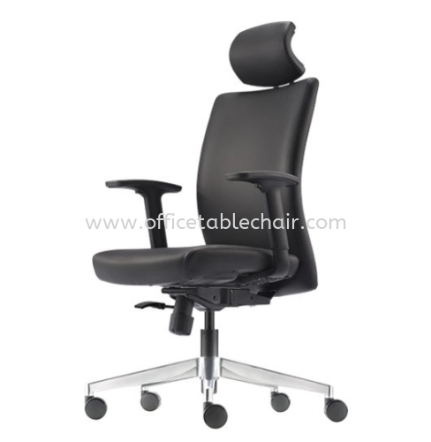 ERGO EXECUTIVE HIGH BACK PU CHAIR WITH ALUMINIUM DIE-CAST BASE ER380L