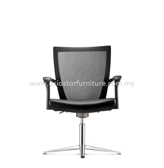 MAXIM 1 VISITOR LEATHER MESH BACK OFFICE CHAIR - taman counnaught | port klang | sri hartamas