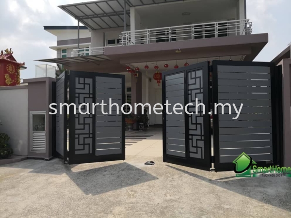 Fully Aluminium Gate(Trackless) Trackless Fully Aluminium Gate Melaka, Malaysia Supplier, Supply, Supplies, Installation | SmartHome Technology Solution