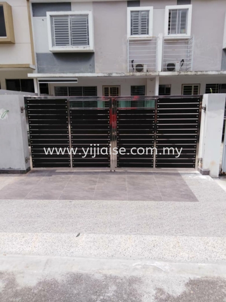  Open Gate Main Gate Stainless Steel Works Johor Bahru (JB), Gelang Patah, Malaysia, Taman Pelangi Service, Contractor | Yijia Iron Steel Engineering Sdn Bhd