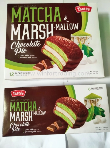 TASTEE MATCHA CHOCO PIE 6PES 150G 12PES 300G