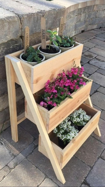 Ladder Flower Bed Flower Pot Stand Malaysia, Negeri Sembilan, Seremban Supplier, Suppliers, Supply, Supplies | Samson Woodworks