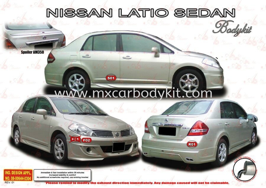 Nissan Latio Sedan Am Style Bodykit Spoiler Latio Sedan Nissan Johor Malaysia Johor Bahru Jb