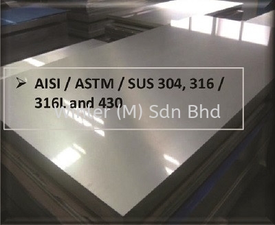 Stainless Steel sheets Stainless Steel Grade: AISI / ASTM / SUS 304, 316 / 316L and 430 Johor Bahru (JB), Malaysia, Masai Supplier, Suppliers, Supply, Supplies | Winler (M) Sdn Bhd