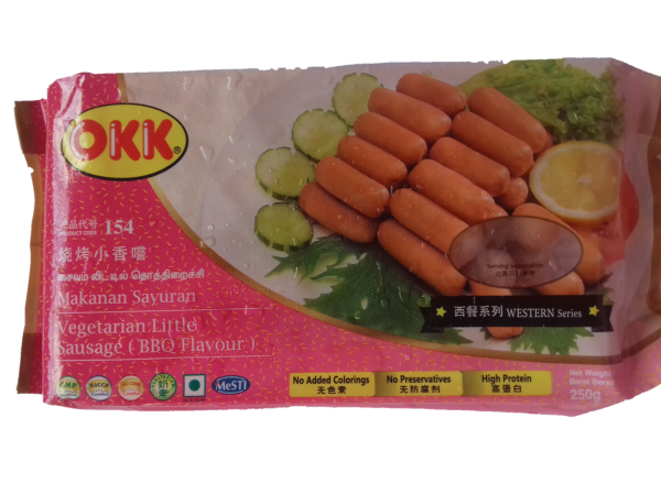 VEGETARIAN LITTLE SAUSAGE (BBQ FLAVOUR) OKK BRAND (vegetarian) Frozen Food Sarawak, Malaysia, Kuching, Johor Bahru, JB Supplier, Suppliers, Supply, Supplies | Foodmen Sdn Bhd