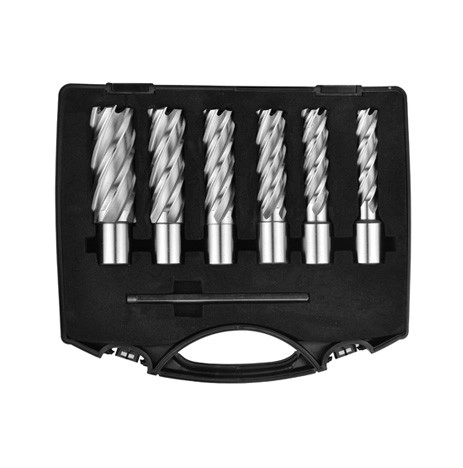 7Pc 50mm Depth Metric HSS Core Drill Kit In Plastic Box (TMCD1085007M)