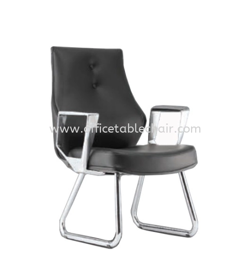 BEGONIA DIRECTOR VISITOR LEATHER CHAIR C/W CHROME CANTILEVER BASE