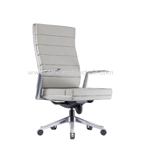 DIANTHUS DIRECTOR MEDIUM BACK LEATHER CHAIR C/W ALUMINIUM DIE-CAST BASE