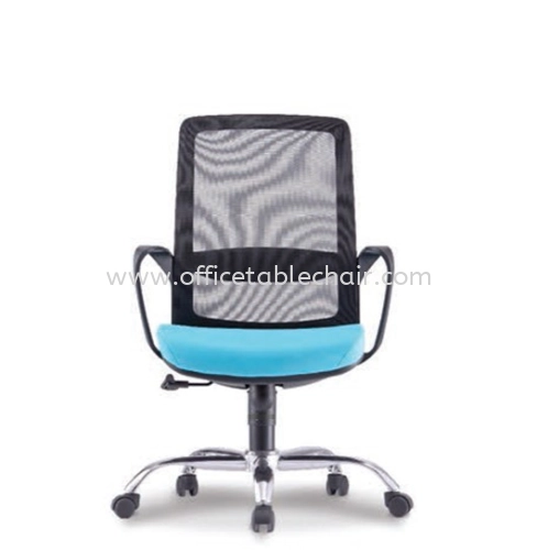 FREESIA 3 MEDIUM BACK ERGONOMIC MESH OFFICE CHAIR C/W CHROME METAL BASE