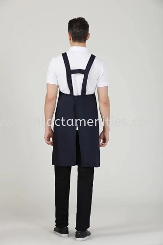 Navy Blue Service Apron (Back)