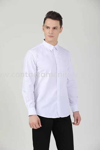 Service Shirt - L/Sleeves White (Unisex-Front)