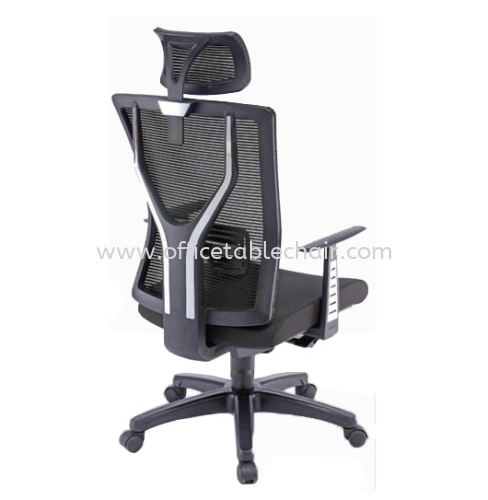 STATICE 1 HIGH BACK ERGONOMIC MESH CHAIR OWN MOULDED C/W POLYPROPYLENE BASE