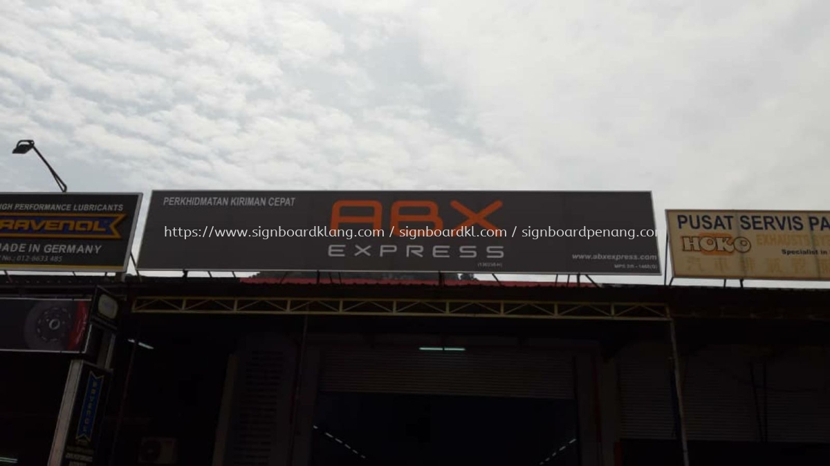 Abx Express Normal Metal G I Signage Signboard At Batu Cave Kuala Lumpur Gi Metal Signage Klang