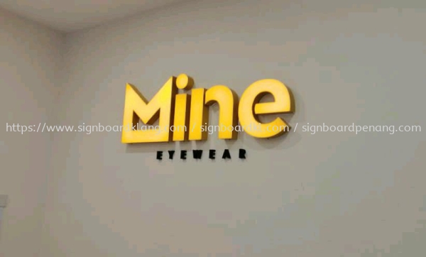 Mine eye wear 3D led channel box up lettering indoor signage at bandar botanic bukit tinggi klang Channel Led 3D Signage Selangor, Malaysia, Kuala Lumpur (KL) Pembuat, Pebekal, Pemasangan | Great Sign Advertising (M) Sdn Bhd