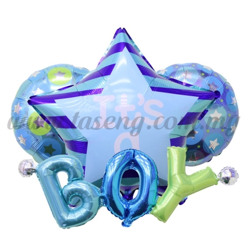 Foil Balloon Set (It's a Boy) - 4in1 (FB-MC-T035)