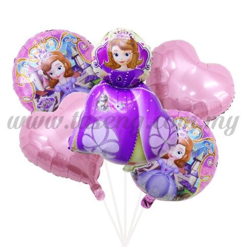Foil Balloon Set (Sofia) - 5in1 (FB-MC-T016)