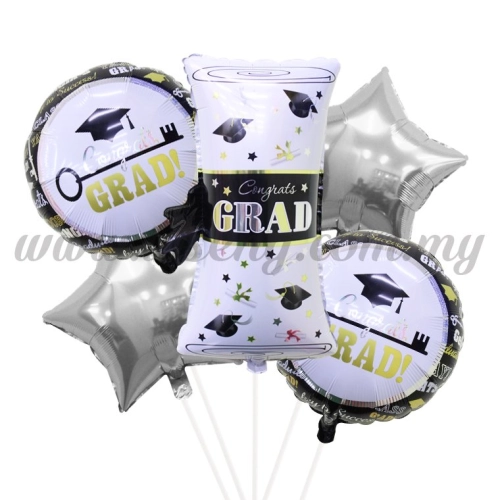 Foil Balloon Set (Congrats Grand) - 5in1 (FB-MC-T047)