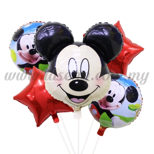 Foil Balloon Set (Mickey Mouse) - 5in1 (FB-MC-T023)