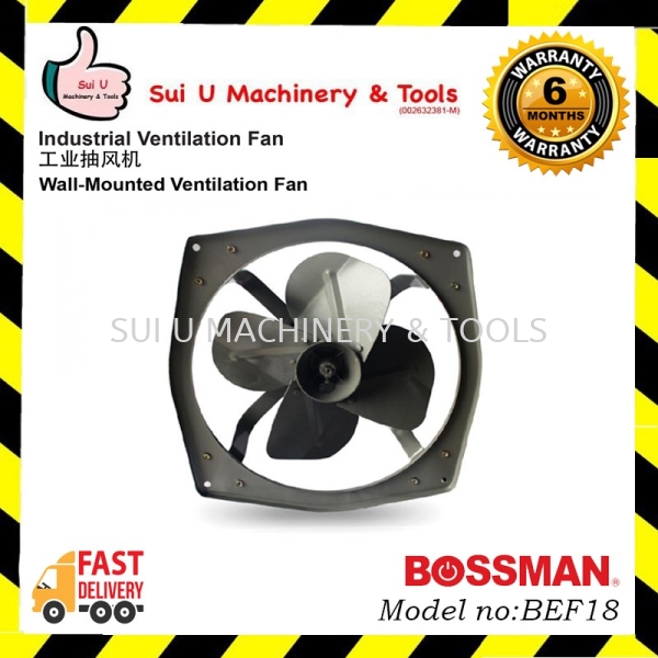 BOSSMAN BEF18 500mm(18") Industrial Ventilation Fan 230W Exhaust Fan Fan Kuala Lumpur (KL), Malaysia, Selangor, Setapak Supplier, Suppliers, Supply, Supplies | Sui U Machinery & Tools (M) Sdn Bhd