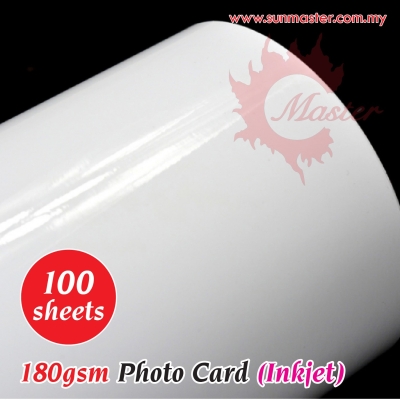 180gsm Photo Glossy Card (100s) - Inkjet