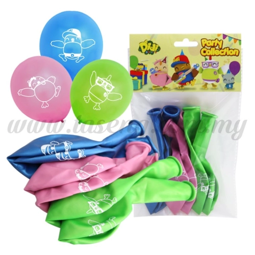 DIDI & Friends Metallic Printed Balloon 6pcs (DF-B-MM6)