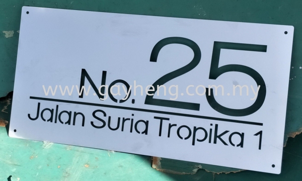 Stainless Steel House Number Plate ׸ House Number Plate Household Products Johor, Malaysia, Batu Pahat Supplier, Manufacturer, Supply, Supplies | Gayheng Stainless Steel Sdn Bhd