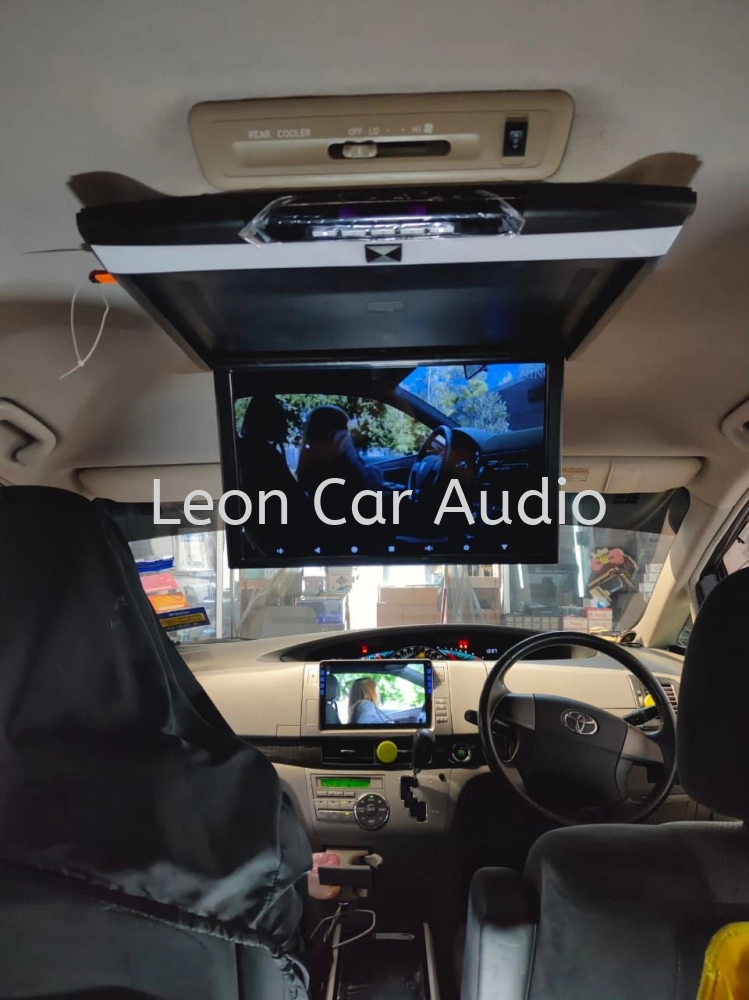 Leon Toyota estima acr50 17.3" android TV Netflix YouTube wifi usb hdmi mp5 roof led monitor