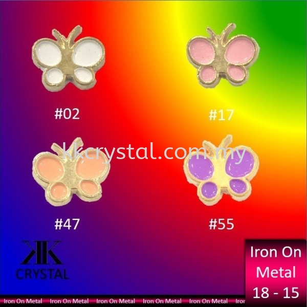 Iron On Metal, CODE: 18-15#, 50PCS IRON ON METAL HOTFIX, MANIK/BESI TAMPAL Iron On Metal Iron on Metal / Patch Kuala Lumpur (KL), Malaysia, Selangor, Klang, Kepong Wholesaler, Supplier, Supply, Supplies | K&K Crystal Sdn Bhd