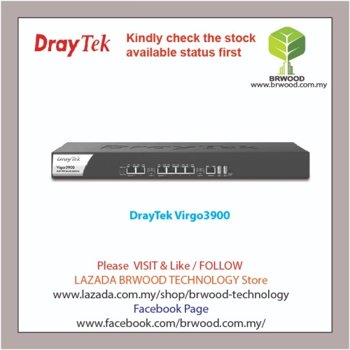 DrayTek Vigor3900: Quad-WAN Load Balancing Router & VPN Gateway Router