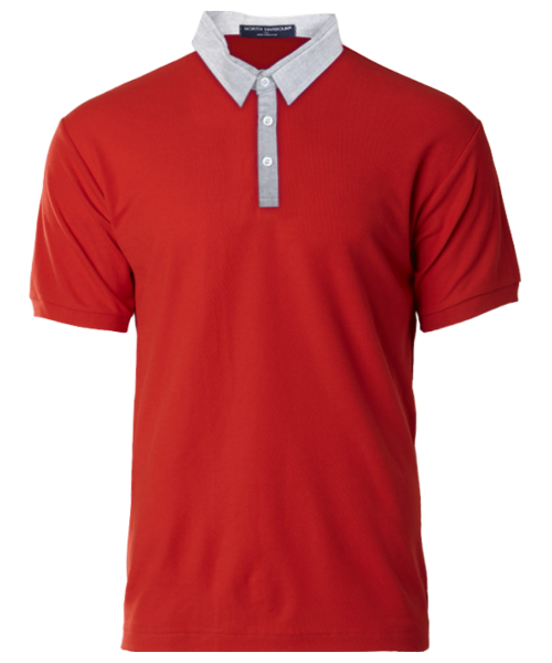 NHB 2802 Red-Charcoal  North Harbour  Cotton Polo Shirt Johor Bahru (JB), Malaysia, Kuala Lumpur (KL), Selangor, Singapore Supplier, Suppliers, Supply, Supplies | M Sport Apparel