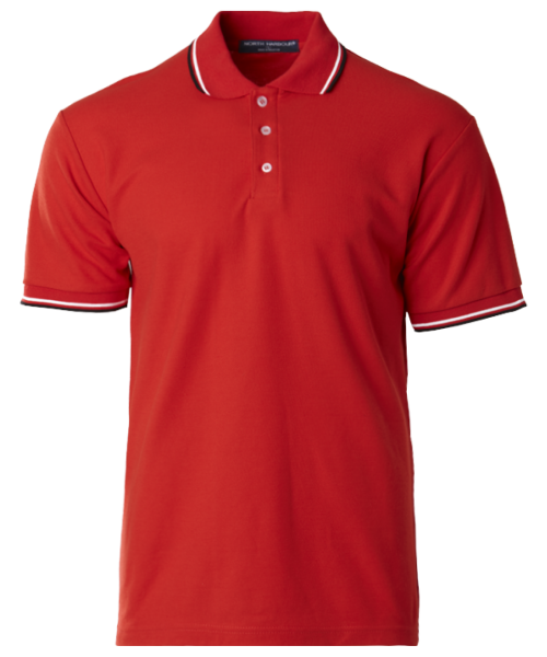 NHB 2702 Red-White-Black  North Harbour  Cotton Polo Shirt Johor Bahru (JB), Malaysia, Kuala Lumpur (KL), Selangor, Singapore Supplier, Suppliers, Supply, Supplies | M Sport Apparel