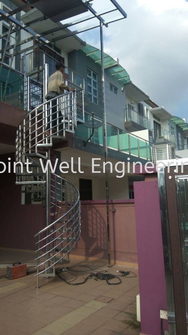 Spiral Stair Railing  Stainless Steel Stair Hand Railing Johor Bahru (JB), Johor Installation, Supplier, Supplies, Supply | Joint Well Engineering
