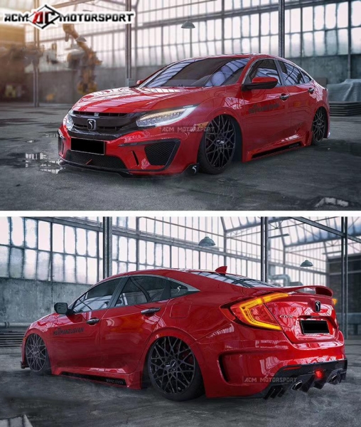 Honda Civic FC MS Style bodykit  Civic FC 2016 Honda Balakong, Selangor, Kuala Lumpur, KL, Malaysia. Body Kits, Accessories, Supplier, Supply | ACM Motorsport