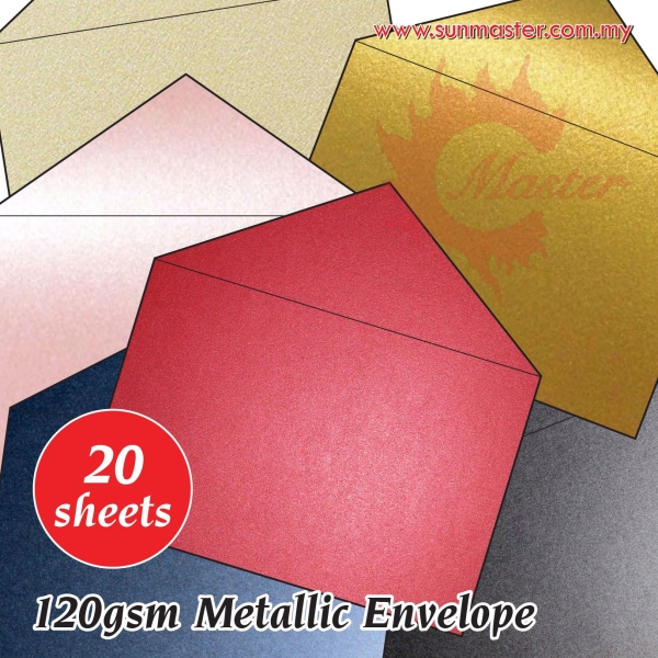 6.5" x 4.5" Metallic Envelope (20s) Metallic Envelopes ֽŷ Envelopes ŷ Petaling Jaya (PJ), Selangor, Kuala Lumpur (KL), Malaysia. Supplier, Supply, Supplies, Service | Sun Master Fancy Paper Sdn Bhd