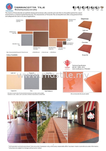  Terracotta Tiles Malaysia, Johor Bahru (JB), Pandan, Nusajaya, Pasir Gudang Supplier, Importer, Wholesaler, Supply | Mastile Interconcept Sdn. Bhd.