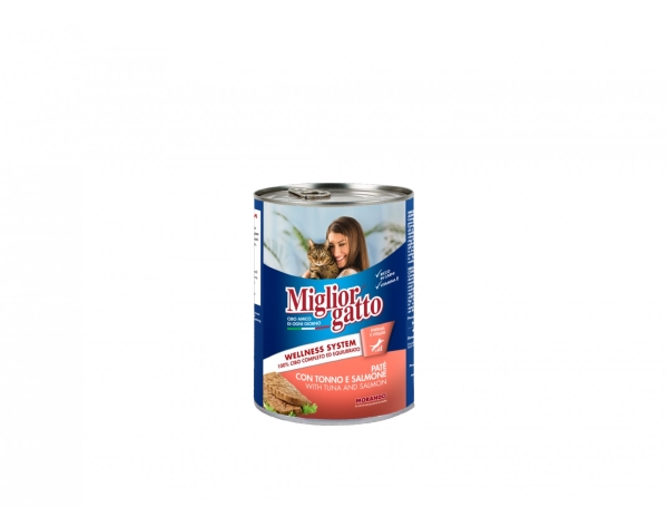 01244 Migliorgatto Pate with Tuna & Salmon Migliorgatto - Wet in Tins Cat Food Morando Selangor, Malaysia, Kuala Lumpur (KL), Sungai Buloh Supplier, Suppliers, Supply, Supplies | Petopet Marketing Sdn Bhd