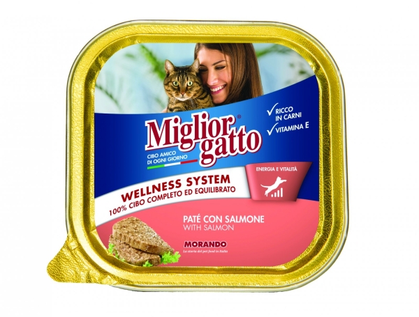 01301 Migliorgatto Pate Alutray with Salmon  Migliorgatto - Alutrays Cat Food Morando Selangor, Malaysia, Kuala Lumpur (KL), Sungai Buloh Supplier, Suppliers, Supply, Supplies | Petopet Marketing Sdn Bhd