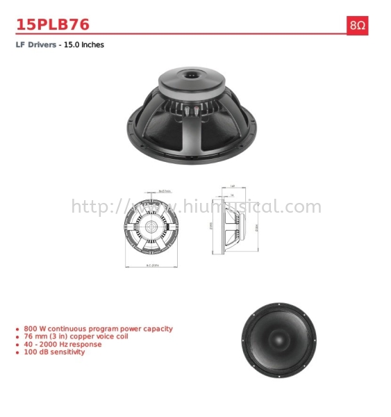 B&C 15PLB76 Speakers Component Speaker Loud Speakers Johor Bahru JB Malaysia Supply Supplier, Services & Repair | HMI Audio Visual Sdn Bhd