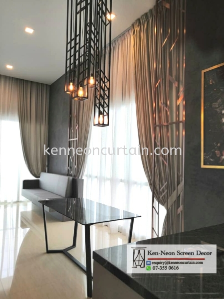 DN 05 Day and Night Curtain Design  Johor Bahru (JB), Malaysia, Taman Molek Supplier, Installation, Supply, Supplies | Ken-Neon Screen Decor