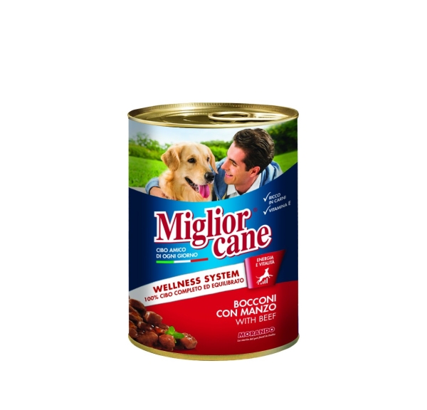 01120 Migliorcane Chunks with Beef Migliorcane - Wet in Tins Dog Food Morando Selangor, Malaysia, Kuala Lumpur (KL), Sungai Buloh Supplier, Suppliers, Supply, Supplies | Petopet Marketing Sdn Bhd