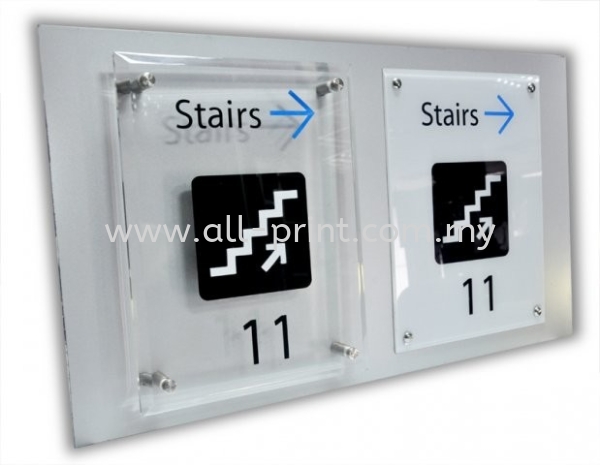 Staircase Sign - Acrylic Signage Acrylic Signage Signboard Selangor, Malaysia, Kuala Lumpur (KL), Shah Alam Manufacturer, Supplier, Supply, Supplies | ALL PRINT INDUSTRIES