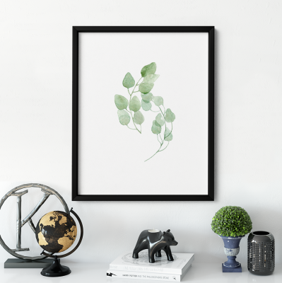 Watercolour Green Leaves 