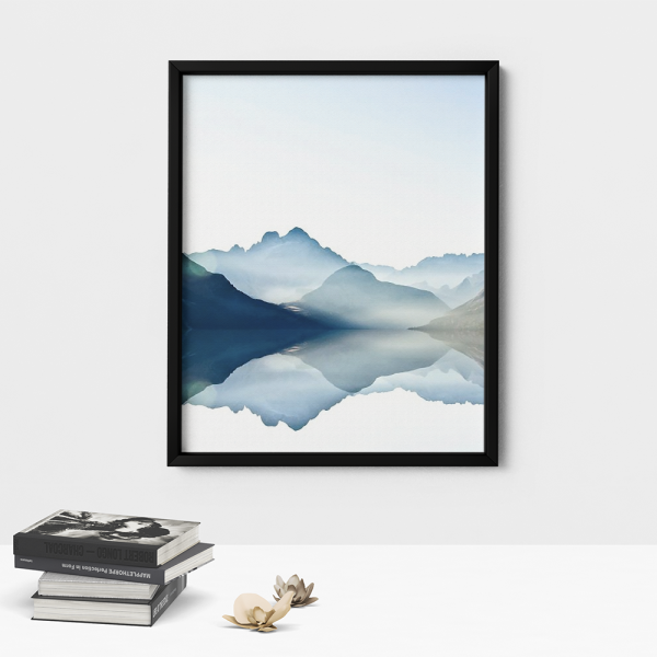 Watercolour Blue Mountain Wall Decor Poster Johor Bahru, JB, Johor, Taman Mount Austin. Printing, Supplier, Supply, Advertising, Design | Phoenix Print & Design